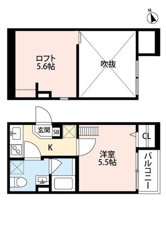 ラミアカーサ衣摺の物件間取画像